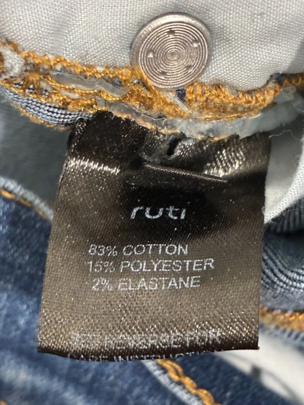 Ruti Womens Barrel Leg Blue Jeans Size 10P Cotton Blend Denim Stretch trendy - Picture 7 of 12